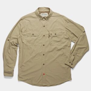 Duck Camp Men’s Lightweight Khaki Tan Button-Up Shirt